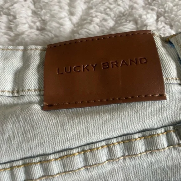 Lucky Brand Riley Denim Jean Shorts Girls Youth Size 12 Raw Hem Distressed - Picture 5 of 8